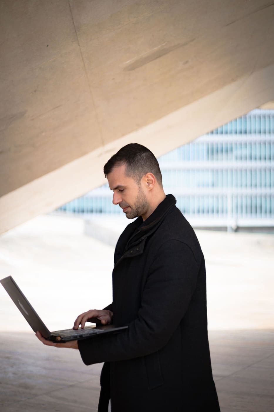 João Gonçalves working on a laptop